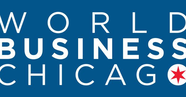A panoramic view of Chicago's skyline, showcasing prominent business buildings and the vibrant urban landscape.