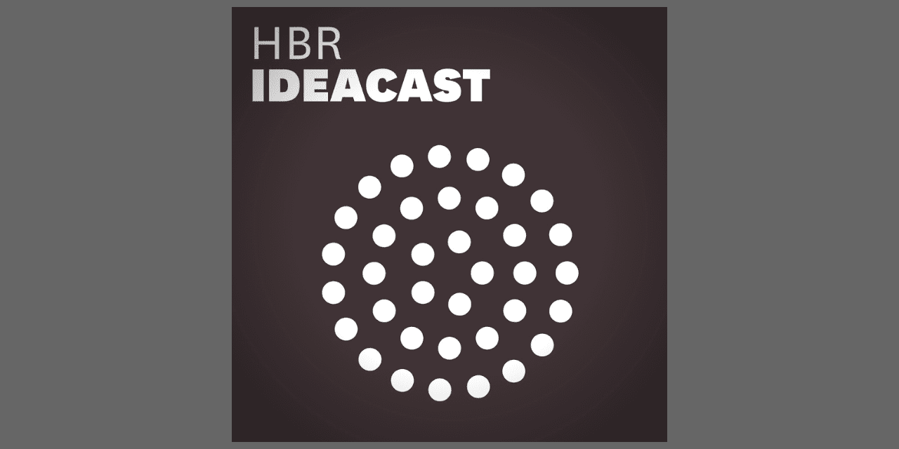 HBR Ideast logo featuring a prominent white dot at its center, symbolizing innovation and clarity in ideas.